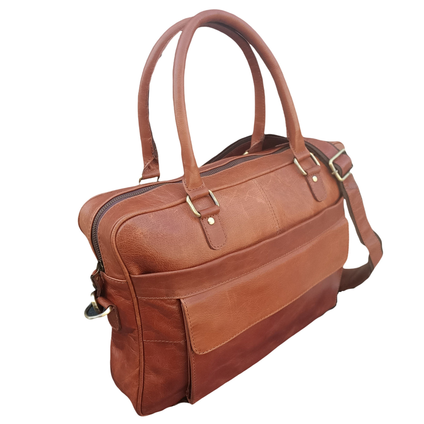 Sac pour ordinateur portable en cuir marron clair