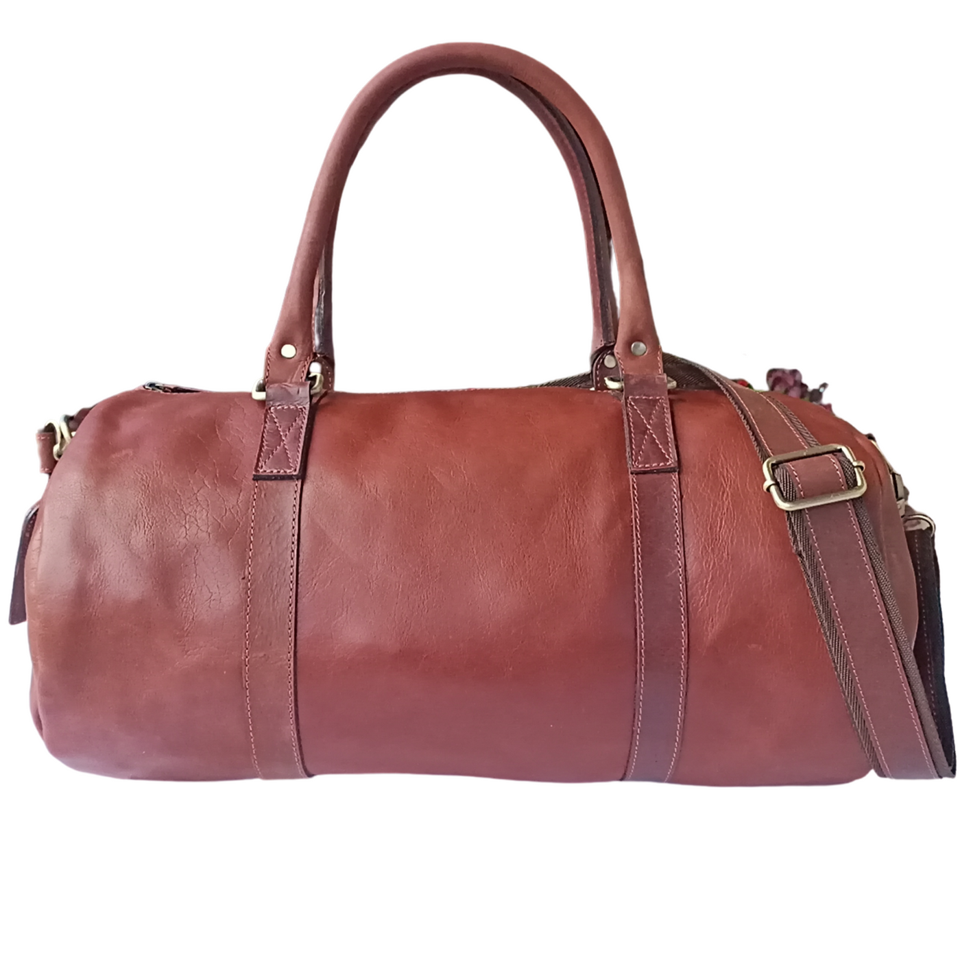 Sac de voyage en cuir marron clair