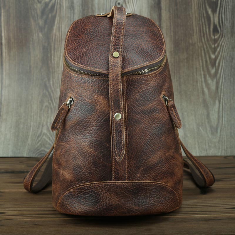 Sac à dos vintage en cuir pour l'université