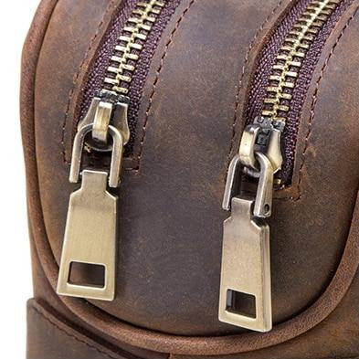 Trousse de toilette en cuir Crazy Horse