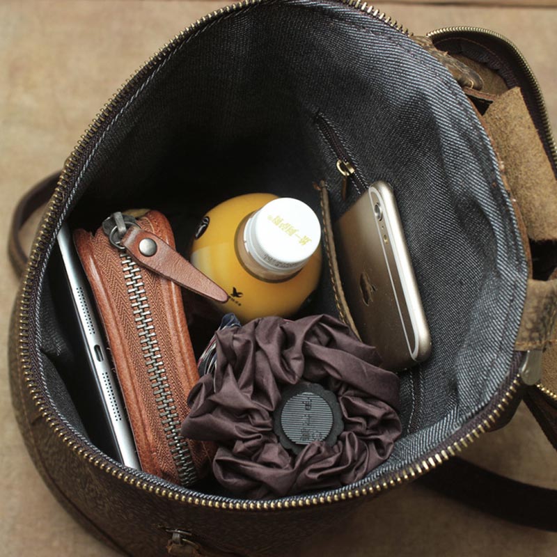 Sac à dos vintage en cuir pour l'université