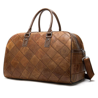 Sac de voyage unisexe en cuir souple véritable
