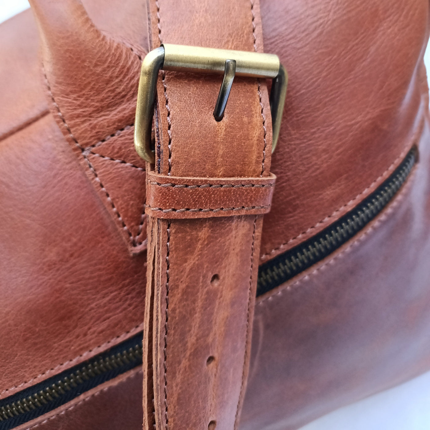 Sac portefeuille marron rustique