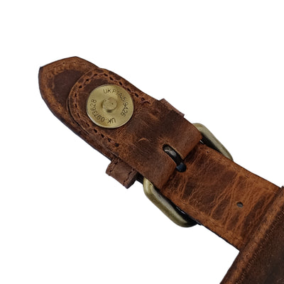 Sac à main en cuir marron chasseur