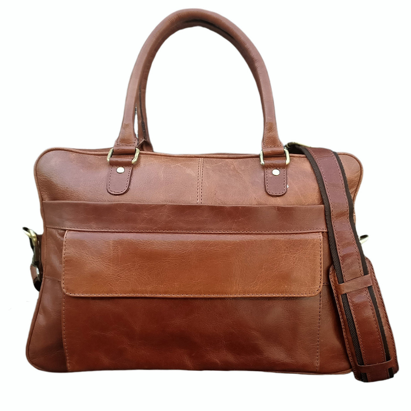 Sac pour ordinateur portable en cuir marron clair