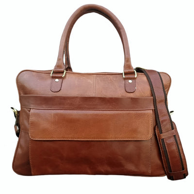 Sac pour ordinateur portable en cuir marron clair