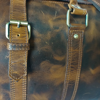 Sac de voyage en cire dure marron clair