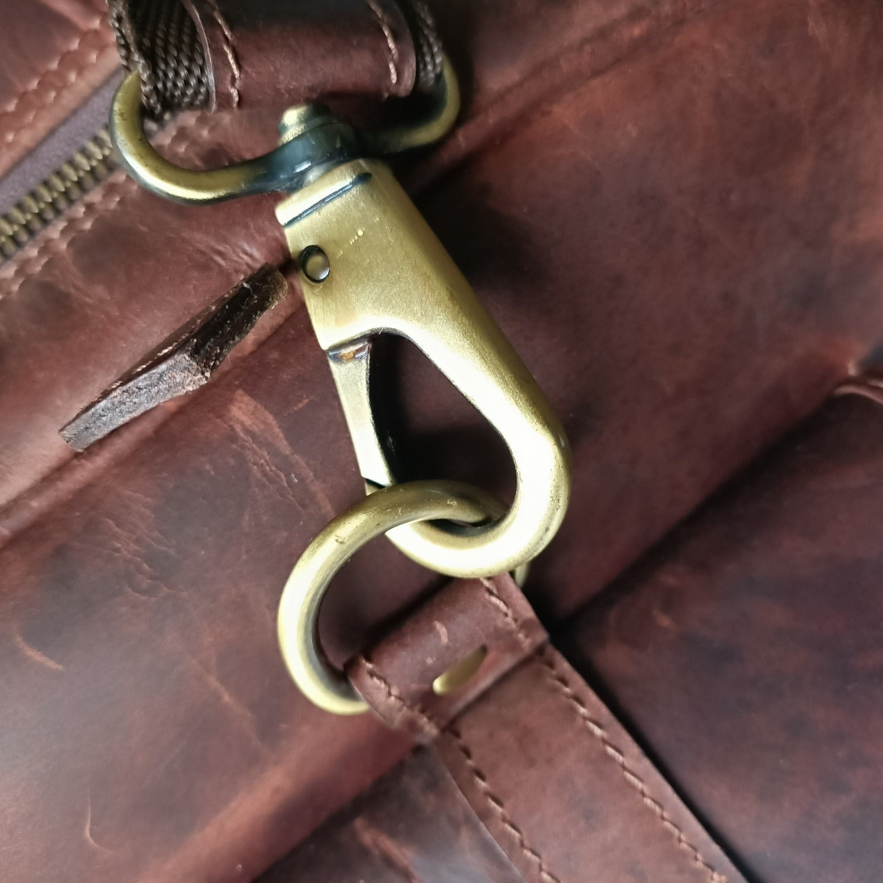 Sac week-end marron foncé à deux poches