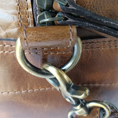 Mini sac de voyage pour femme en cuir brillant Hunter