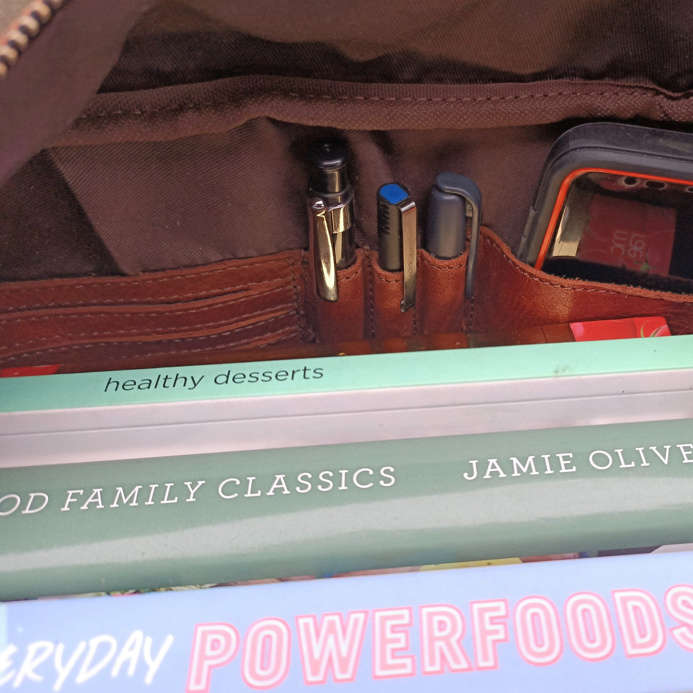 Sac portefeuille marron rustique