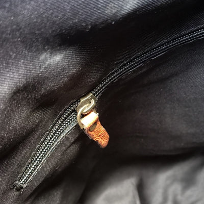 Sac à dos en cuir marron foncé