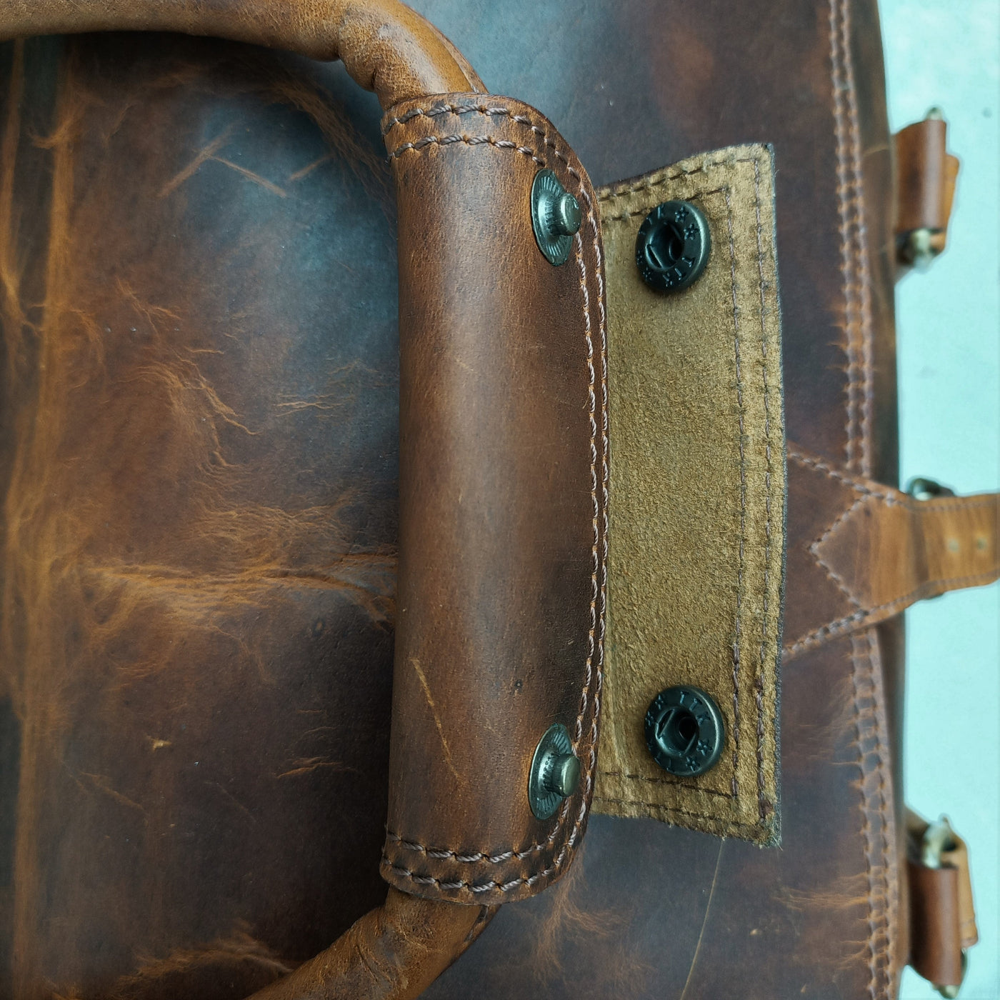 Sac de voyage en cire dure marron clair