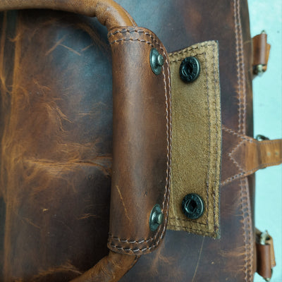 Sac de voyage en cire dure marron clair