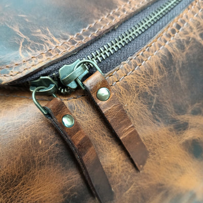 Sac de voyage en cire dure marron clair