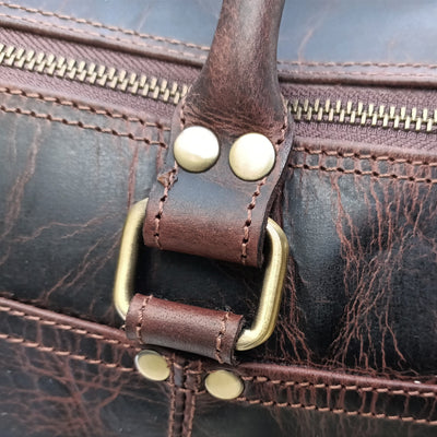 Sac de voyage en cuir ciré dur