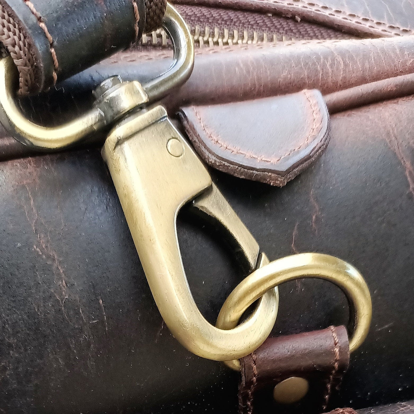 Sac de voyage en cuir ciré dur