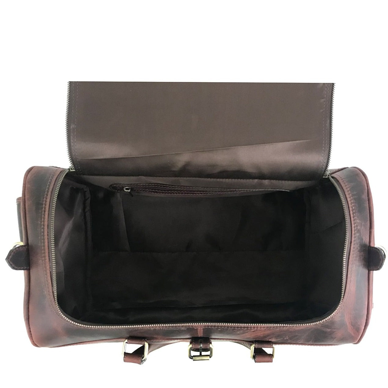 Sac week-end marron foncé à deux poches