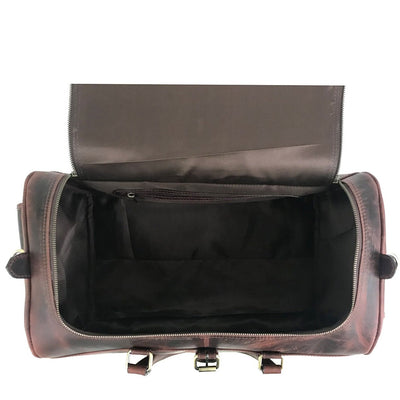 Sac week-end marron foncé à deux poches