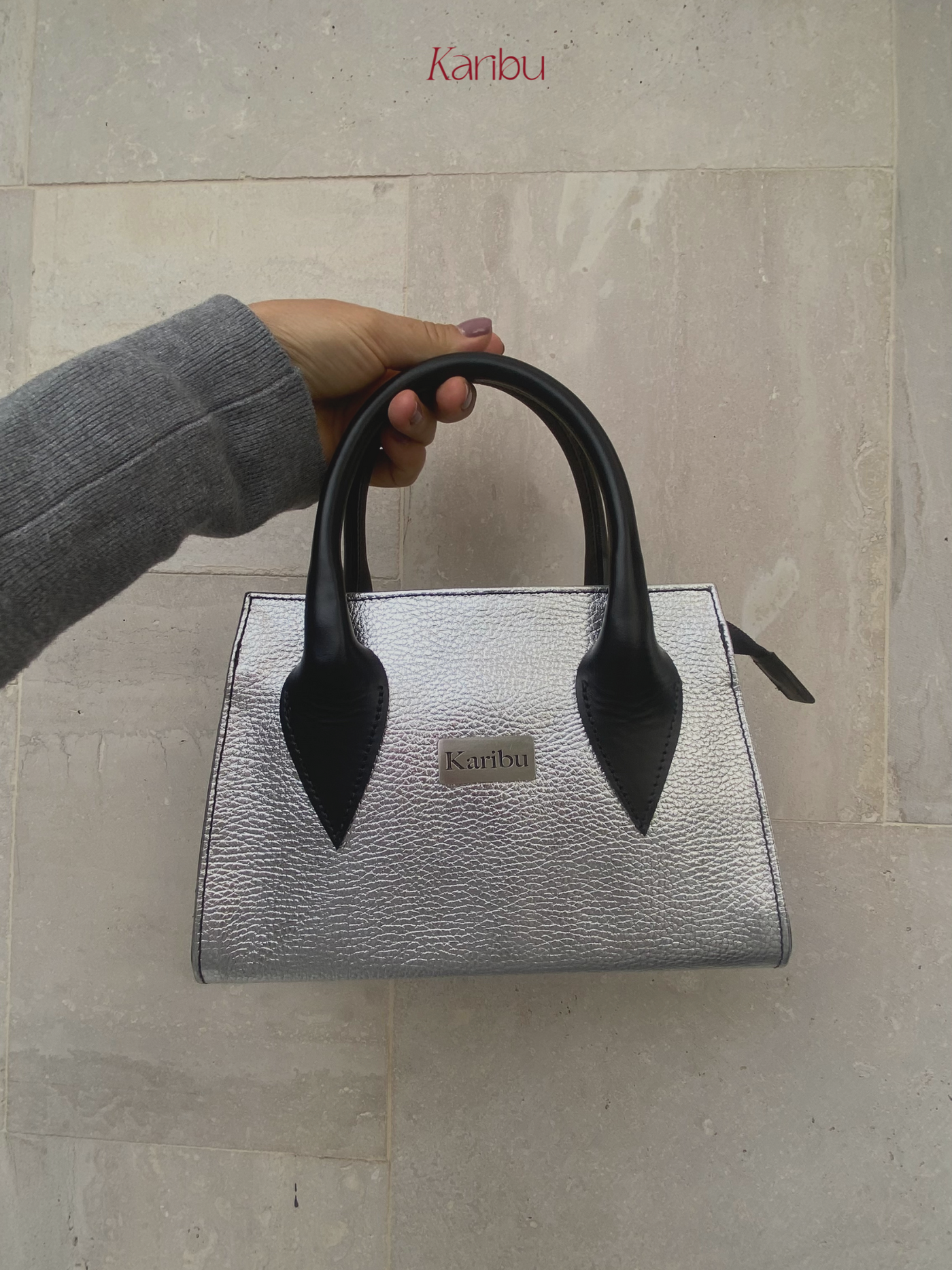 Portefeuille Javiera argenté