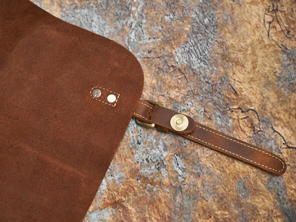 Sac à dos de voyage robuste en cuir véritable | Grand sac à dos marron