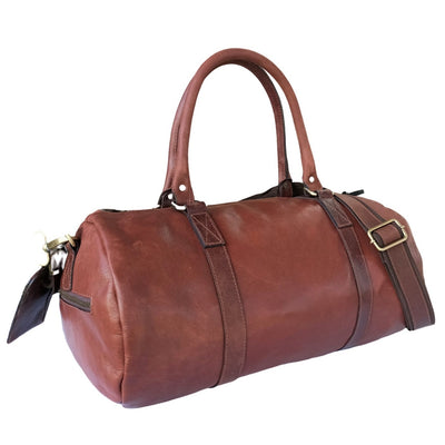 Sac de voyage en cuir marron clair