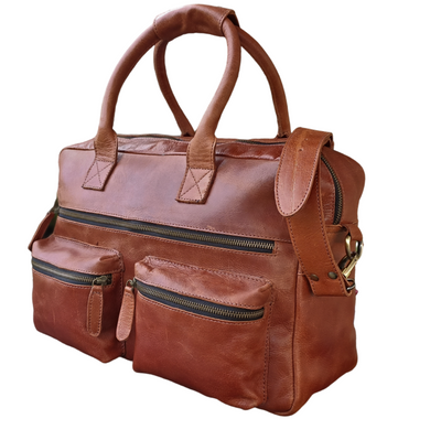 Sac portefeuille marron rustique