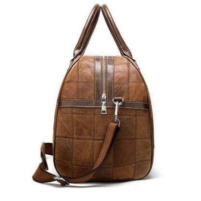 Sac de voyage unisexe en cuir souple véritable