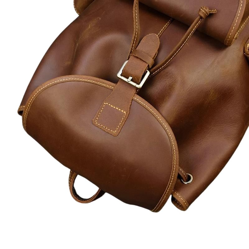 Sac à dos unisexe en cuir Crazy Horse