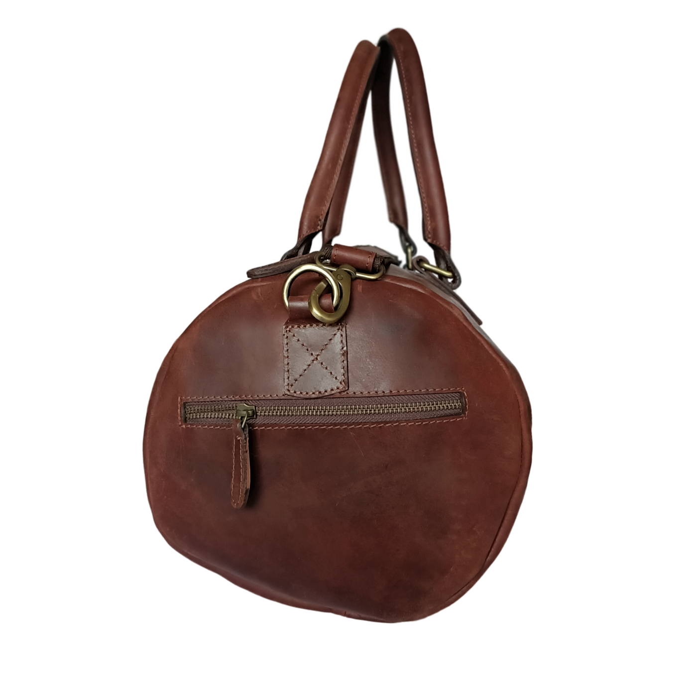Sac de voyage en cuir marron foncé