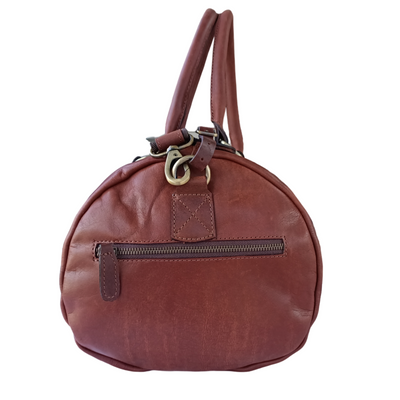 Sac de voyage en cuir marron clair