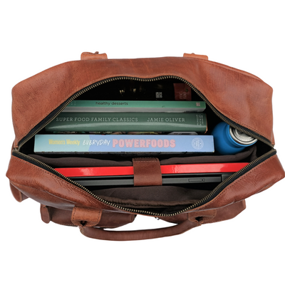 Sac portefeuille marron rustique