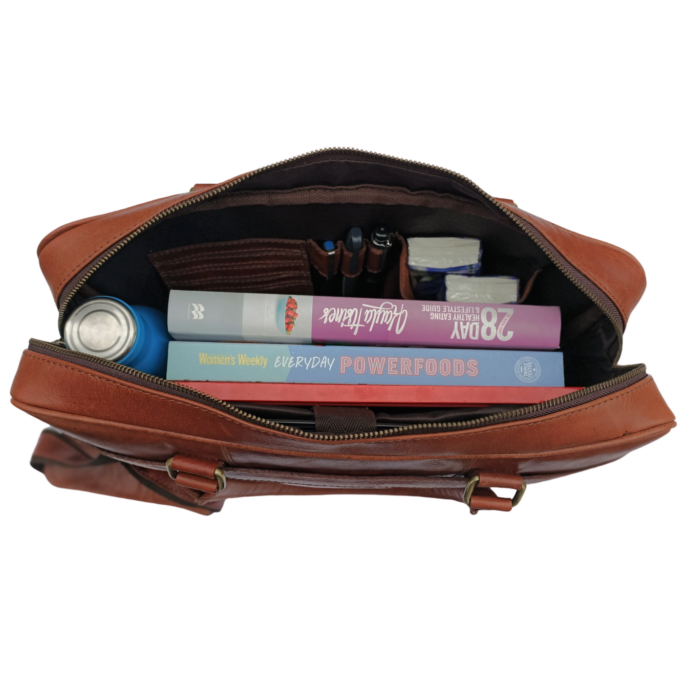 Sac pour ordinateur portable en cuir marron clair