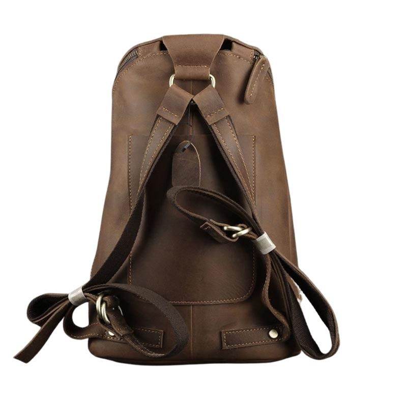 Sac à dos vintage en cuir pour l'université