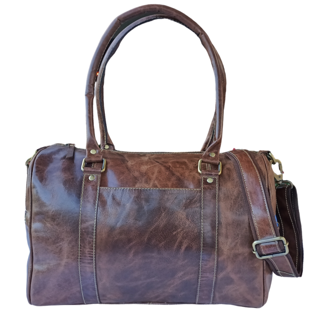 Mini sac de voyage en cuir Crazy Horse