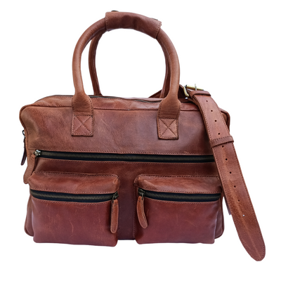 Sac portefeuille marron rustique