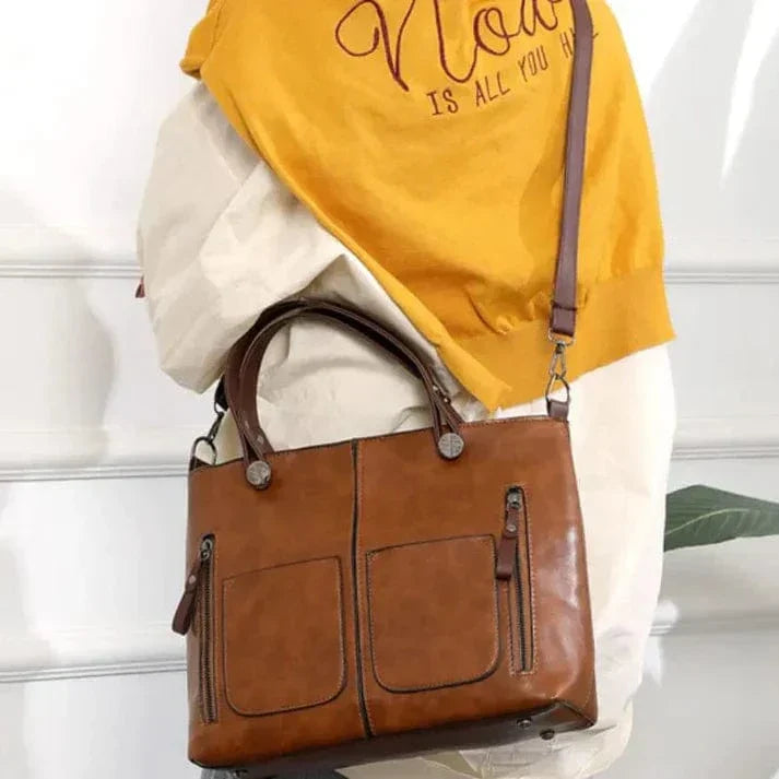 Sac bandoulière élégant en cuir vintage