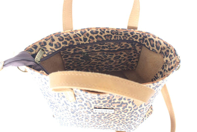 Portefeuille Kika à imprimé animal avec anses marron